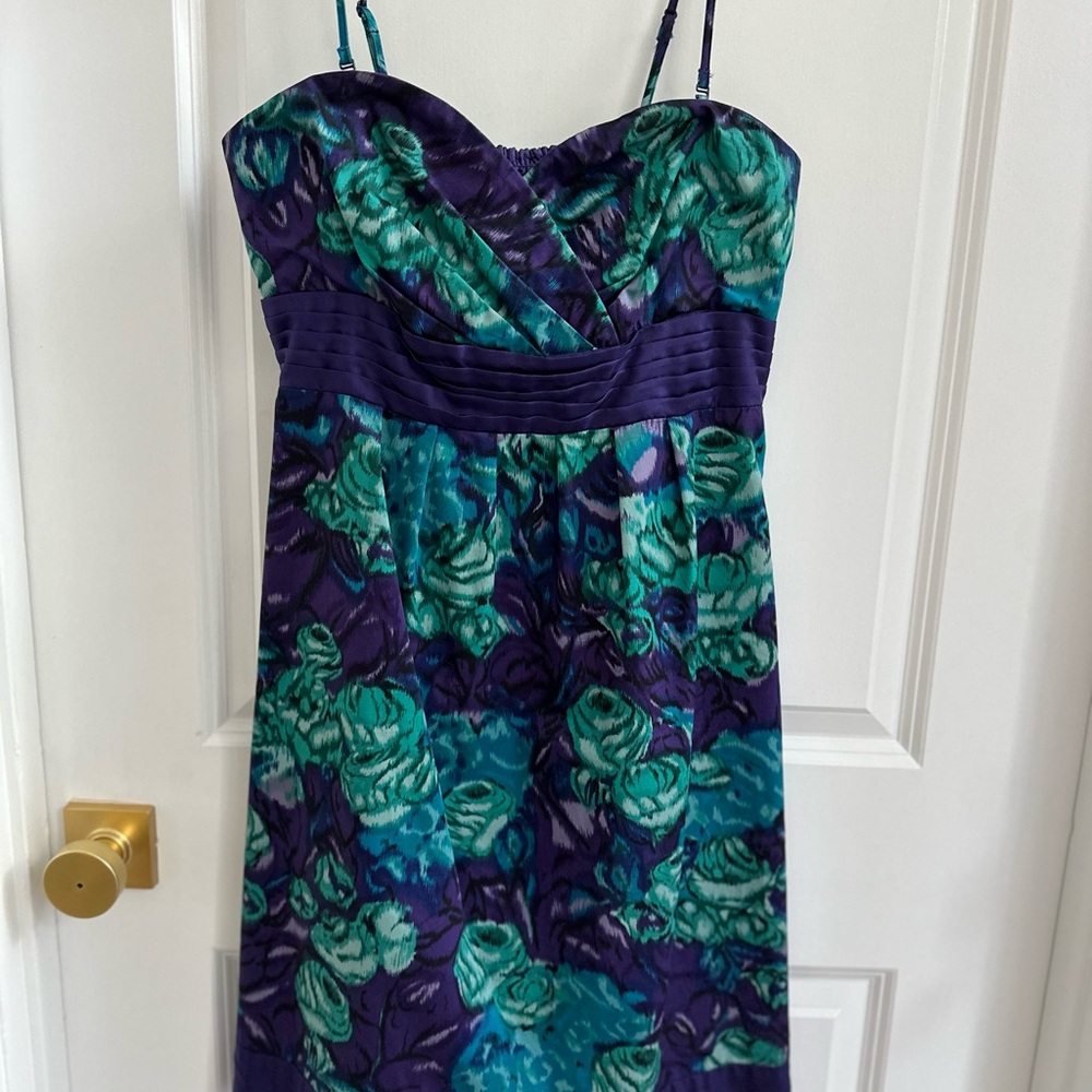 Moulinette Soeurs Teal and Purple Dress